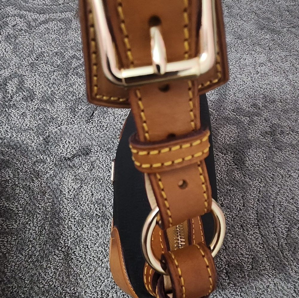 Dooney & Bourke Handbag #7L960 - Black / Brown - Pebble Leather - Picture 5 of 13